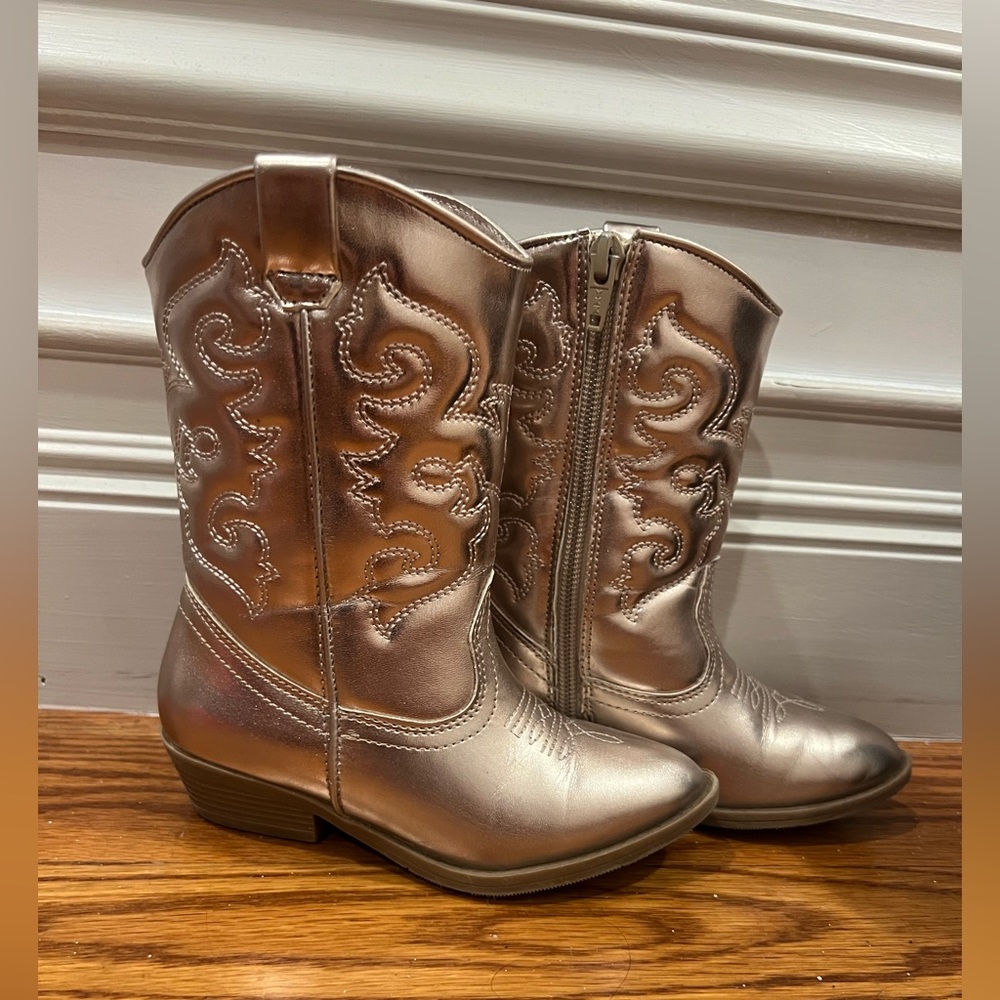 Kids Metallic Cowboy Boots